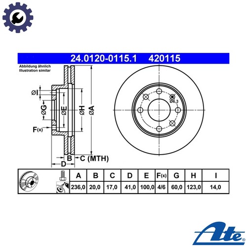 Brake disc 0120 0115 - brake,