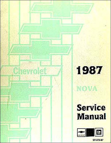 1987 chevy nova shop manual - shop, 87