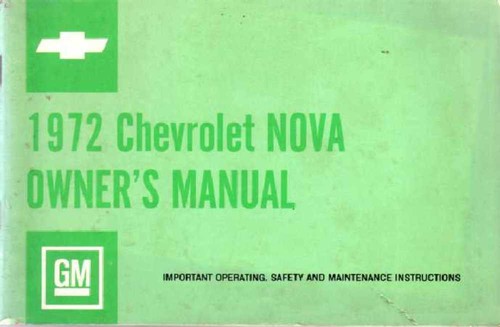 1972 chevrolet nova - 1972, owner's