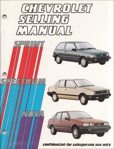1986 chevrolet selling manual - selling,