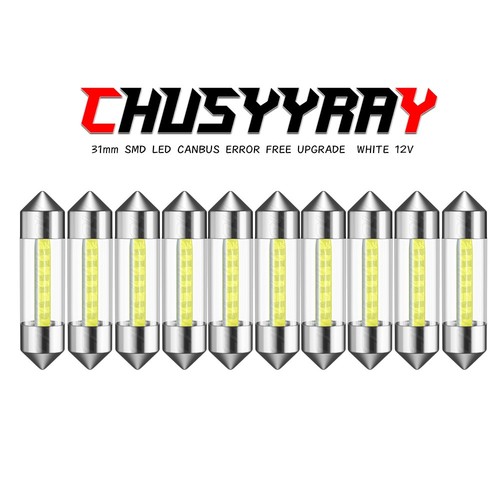 10pcs super white - led, 31mm