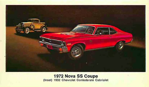 Adv postcard 1972 chevrolet - postcard,