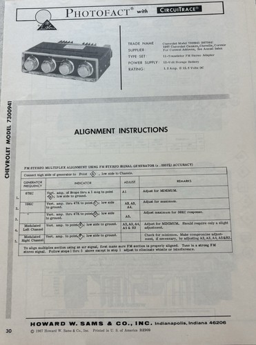 1967 chevrolet 7300941 - chevrolet, fm