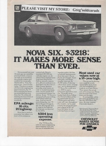 Original 1975 chevrolet nova - original,