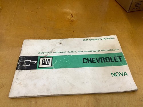 1971 nova owners manual second - 1971, manual-second